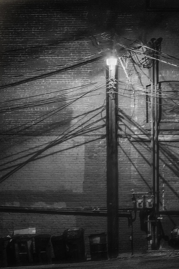 Down the Alley on a Dark Night Digital Art by John Haldane