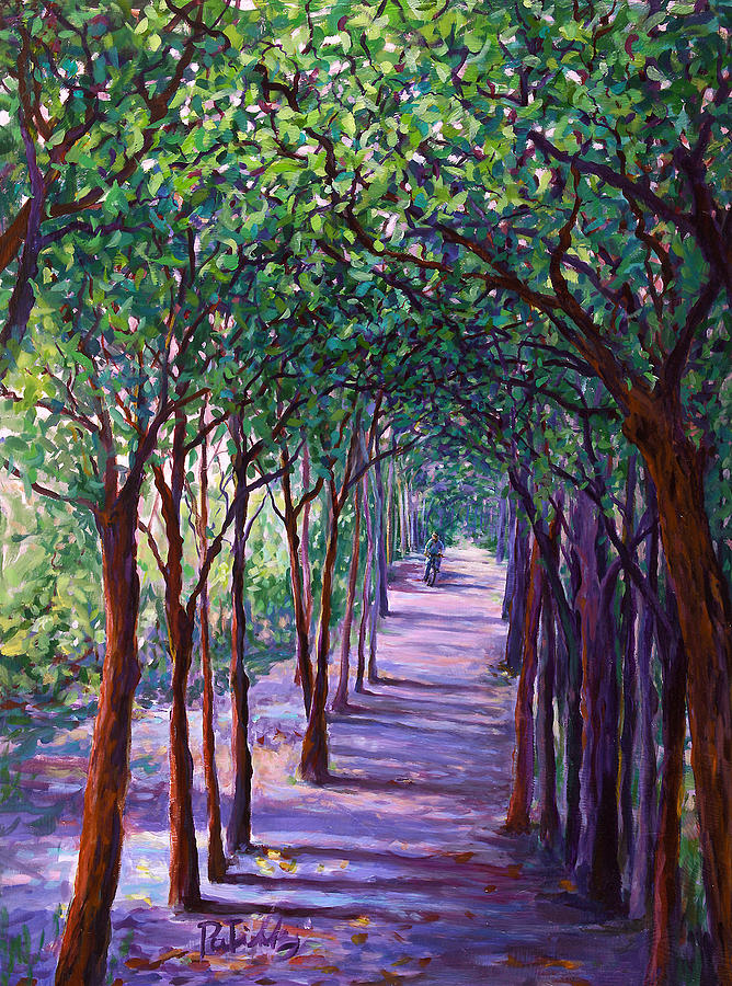 Down The Path Painting by Patricia Maguire