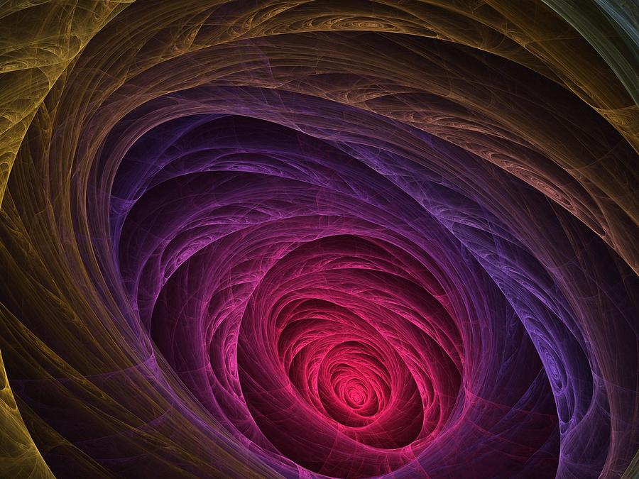 Abstract Digital Art - Down the Rabbit Hole by Lyle Hatch