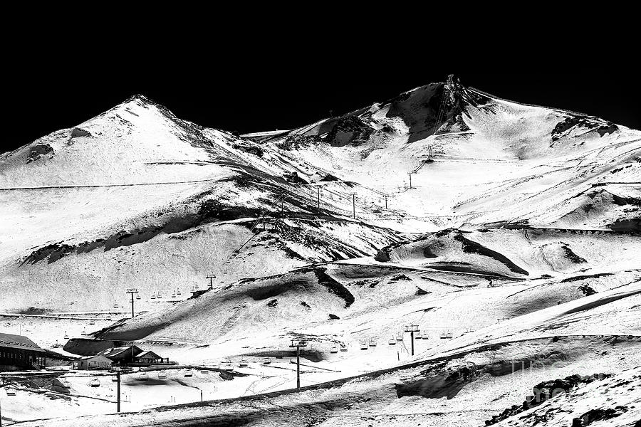 Down the Slope at Valle Nevado Chile Photograph by John Rizzuto