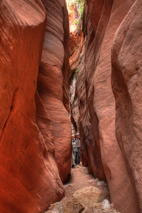 Down the Slot Canyons Photograph by Farol Tomson