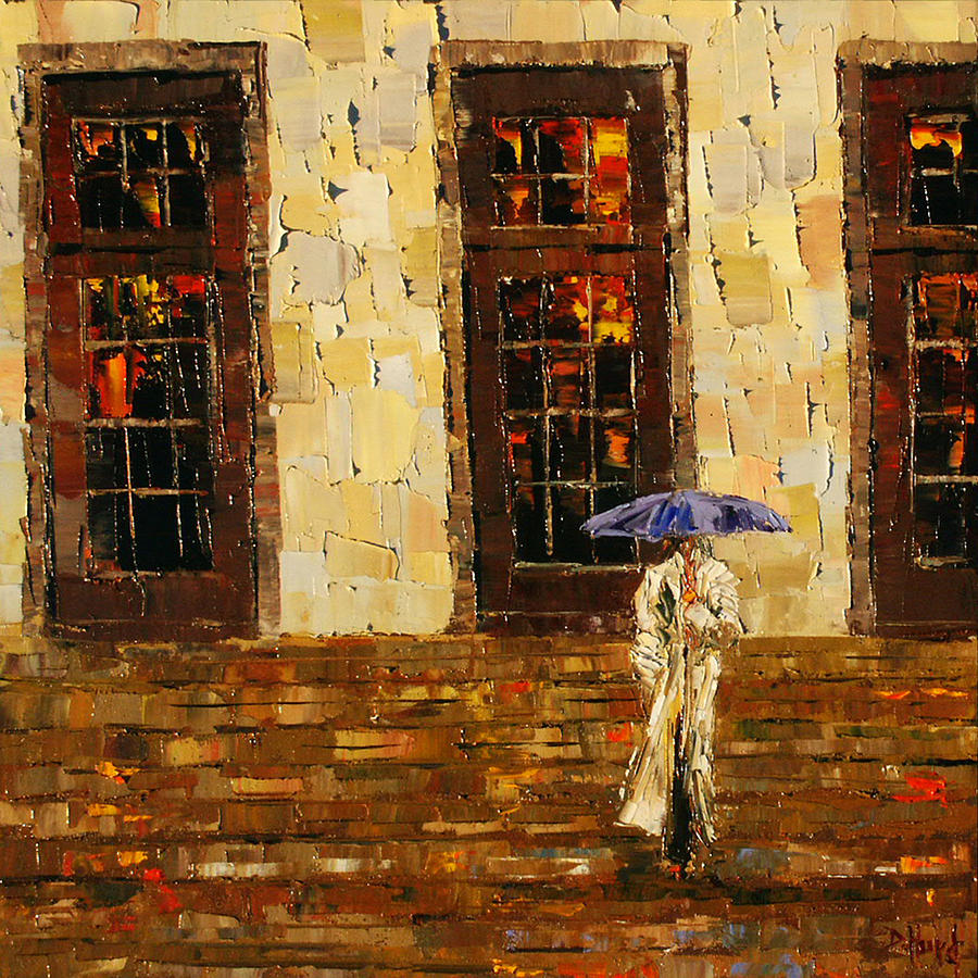 Steps Painting - Down The Steps by Debra Hurd Steps Painting - Down The Steps by Debra Hurd