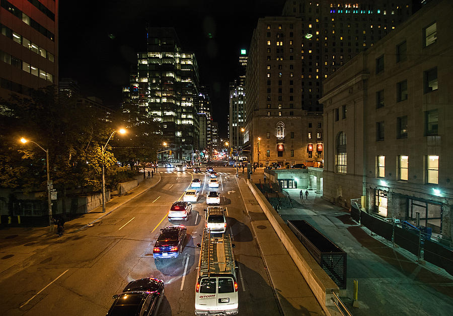 Toronto at Night Photograph by John Black