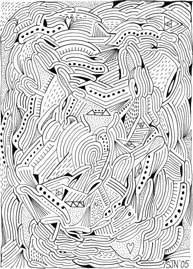 Abstract Drawing - Down Under by Steven Natanson