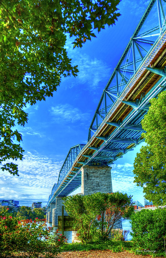 Down Under Walnut Street Pedestrian Bridge Chattanooga Tennessee Art Photograph by Reid Callaway