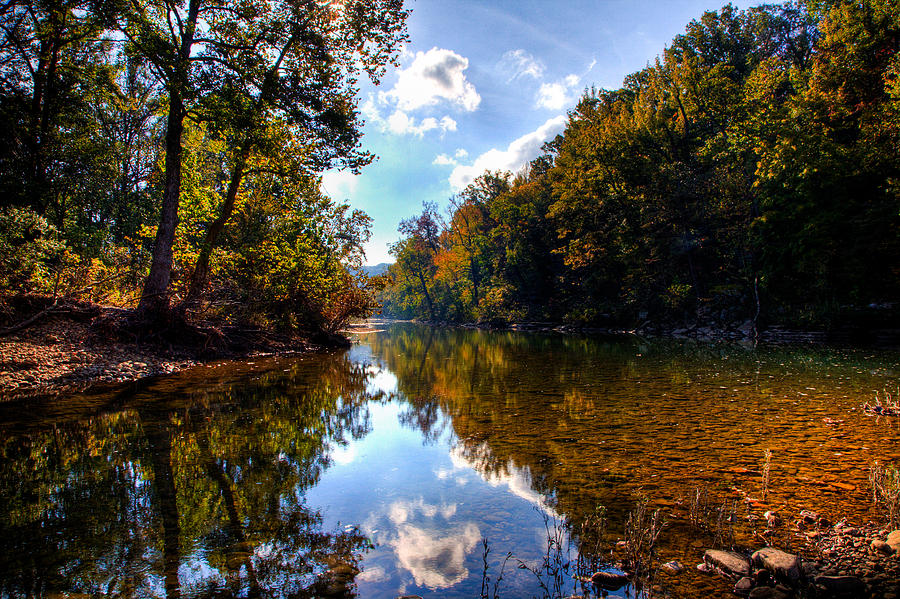 Downriver at Ozark Campground Photograph by Michael Dougherty