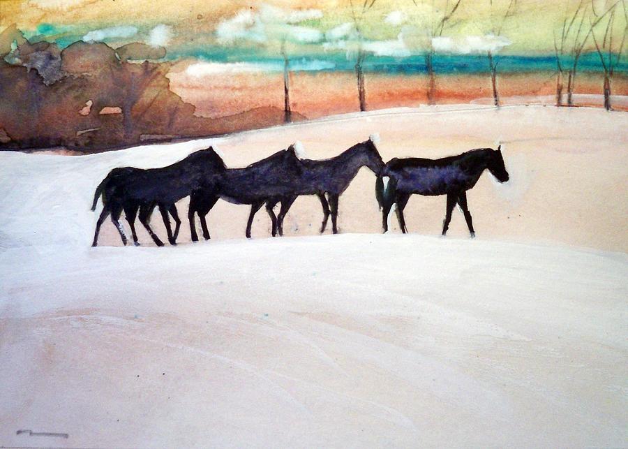 Downs Stables Painting by Ed Heaton