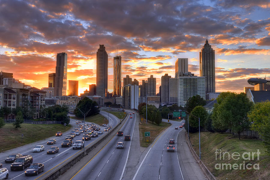 Downtown Atlanta Photograph by Eddie Yerkish