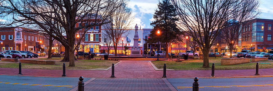 Downtown Bentonville Arkansas Town Square Panoramic  Photograph by Gregory Ballos