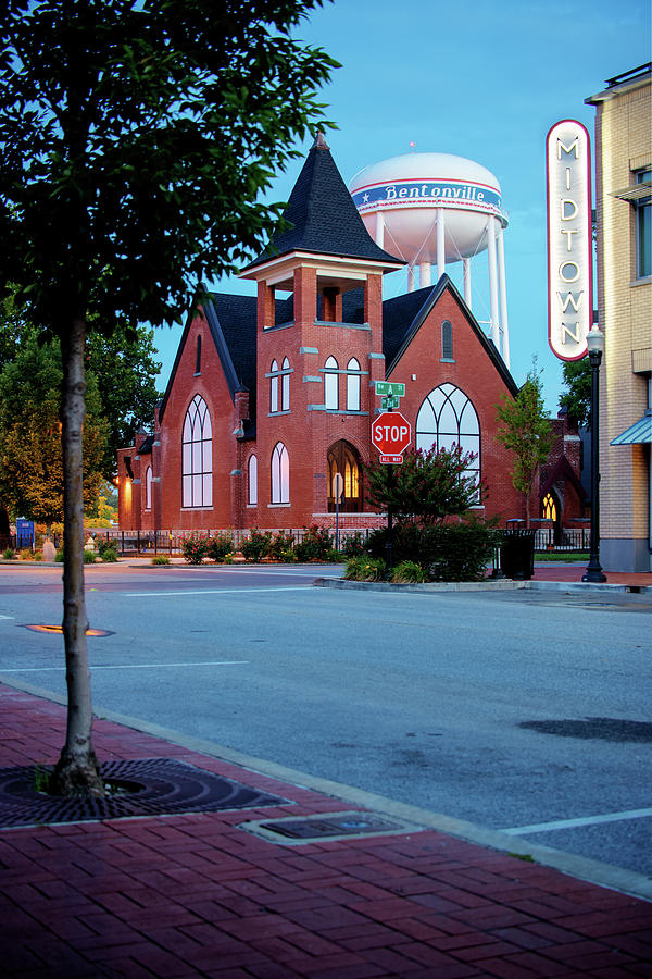 Downtown Bentonville Cityscape Photograph by Gregory Ballos