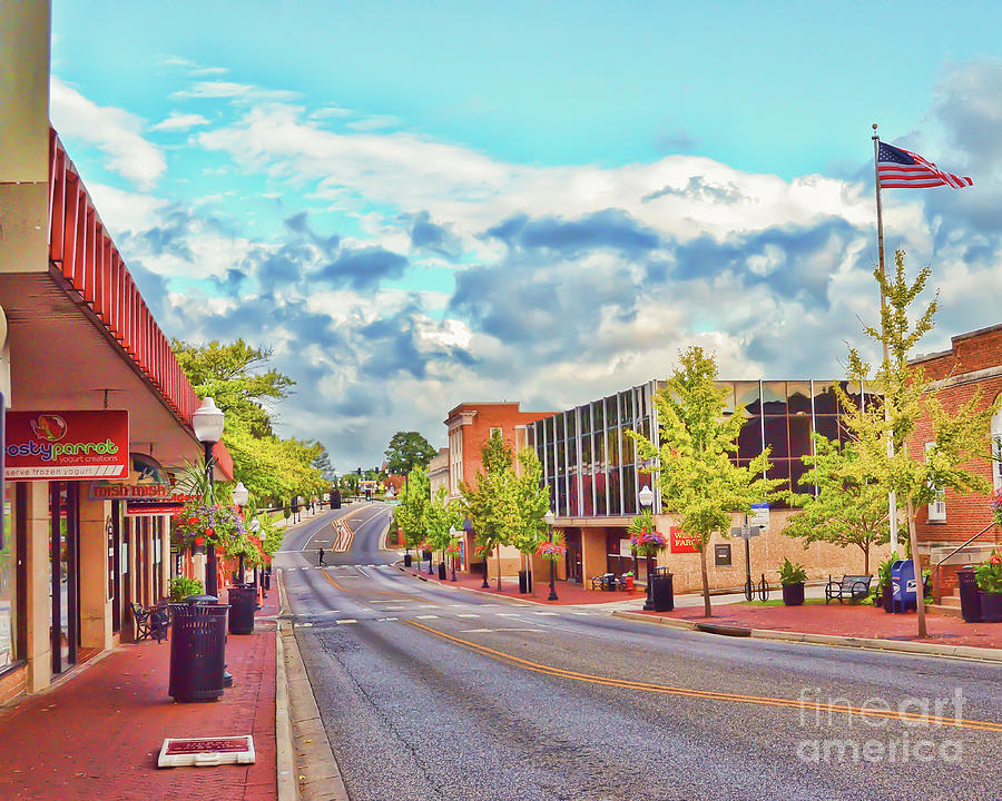 Downtown Blacksburg Main Street Photograph by Kerri Farley Pixels