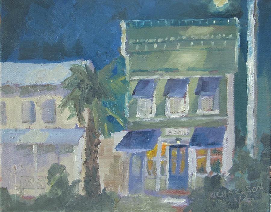 Apalachicola Painting - Downtown Books Three by Susan Richardson