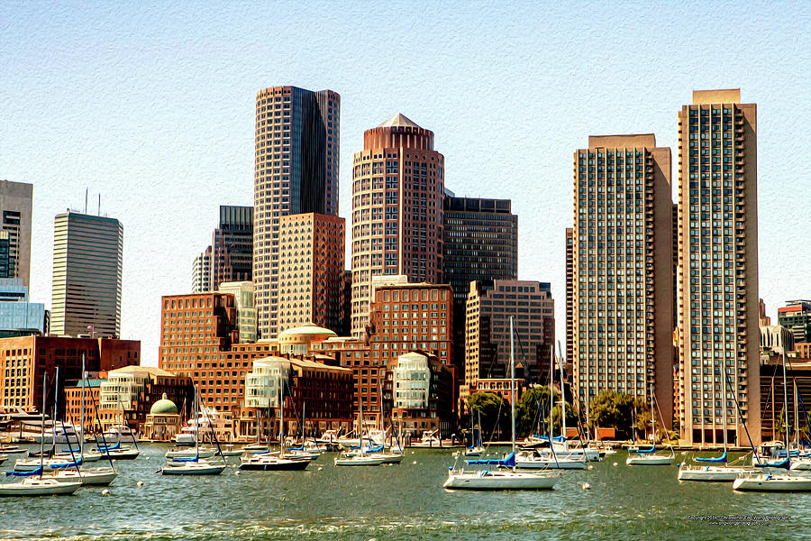 Downtown Boston Digital Art by Christopher Eng-Wong - Fine Art America