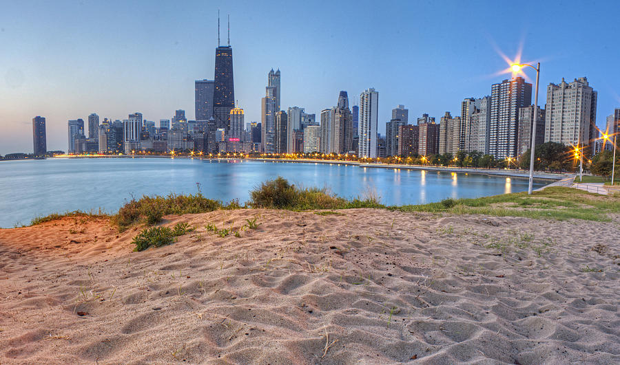 Chicago Photograph - Downtown Chicago from North Beach by Twenty Two North Photography