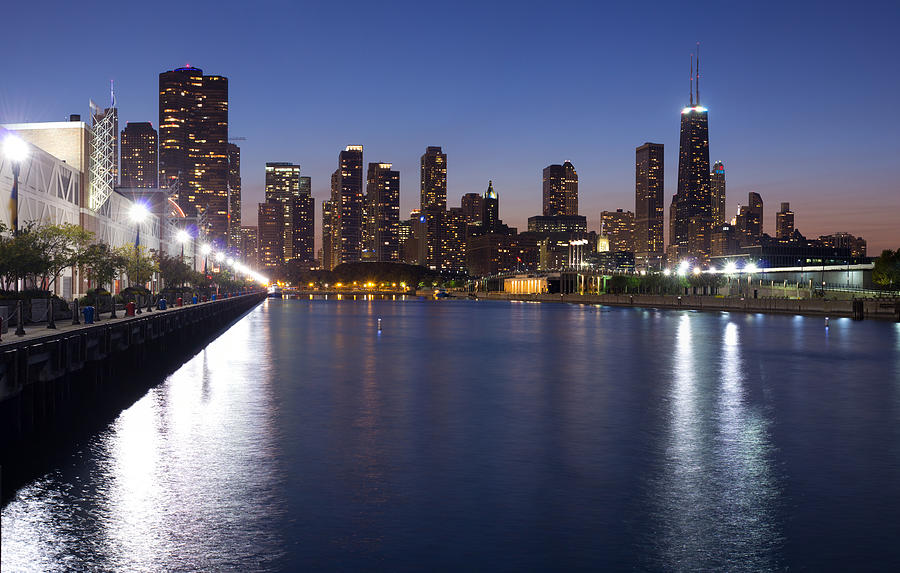 Chicago Photograph - Downtown Chicago Skylinr From Navy Pier by Twenty Two North Photography Chicago Photograph - Downtown Chicago Skylinr From Navy Pier by Twenty Two North Photography