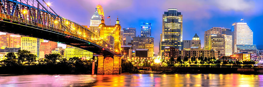 Downtown Cincinnati Skyline Panoramic Photograph