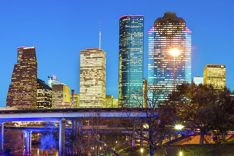 Downtown City Skyline Of Houston Texas Photograph