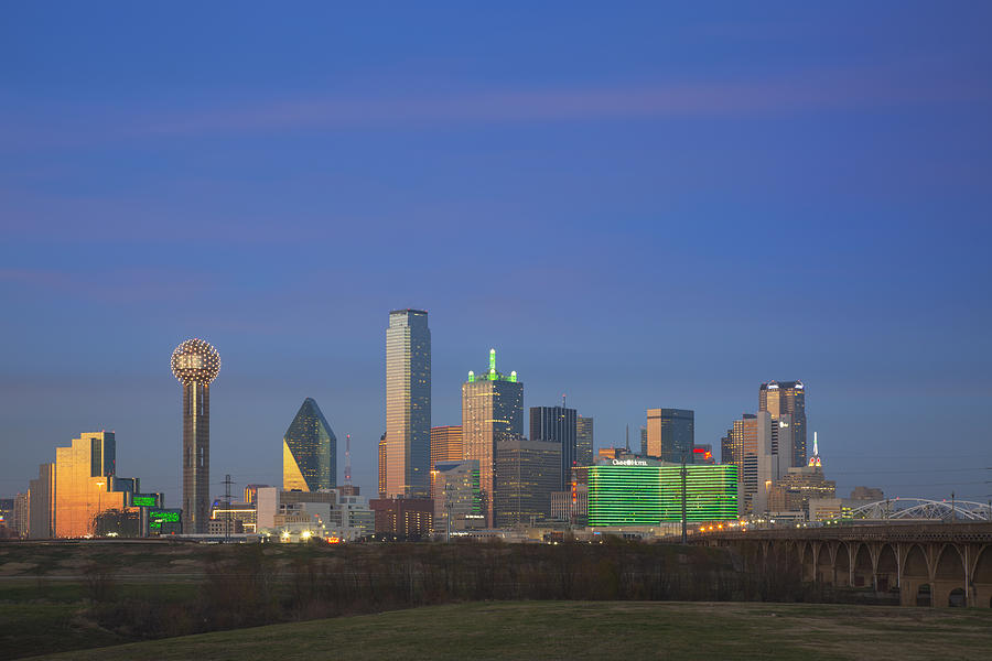 Downtown Dallas December Skyline 3 Photograph by Rob Greebon - Fine Art ...