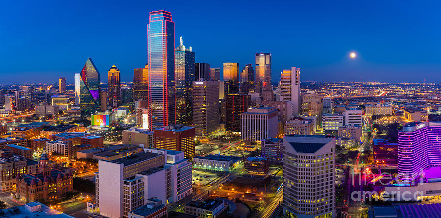 Downtown Dallas Panorama Photograph by Inge Johnsson