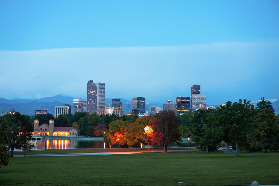 Denver Skyline Photograph - Downtown Denver - Skyline Cityscape by Gregory Ballos