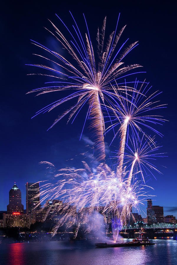 Downtown Fireworks Photograph