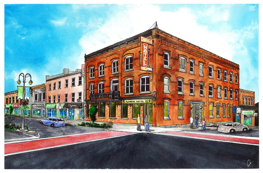 Downtown Georgetown  Main and Mill SouthEast Corner Painting by Jonathan Baldock