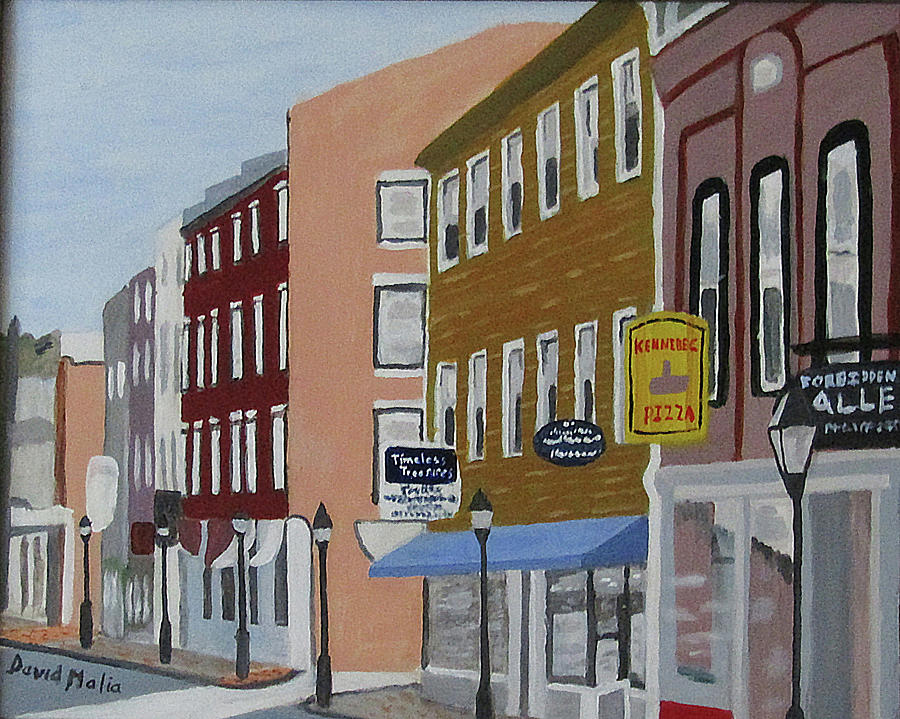 Downtown Hallowell Maine Painting by David Malia - Fine Art America