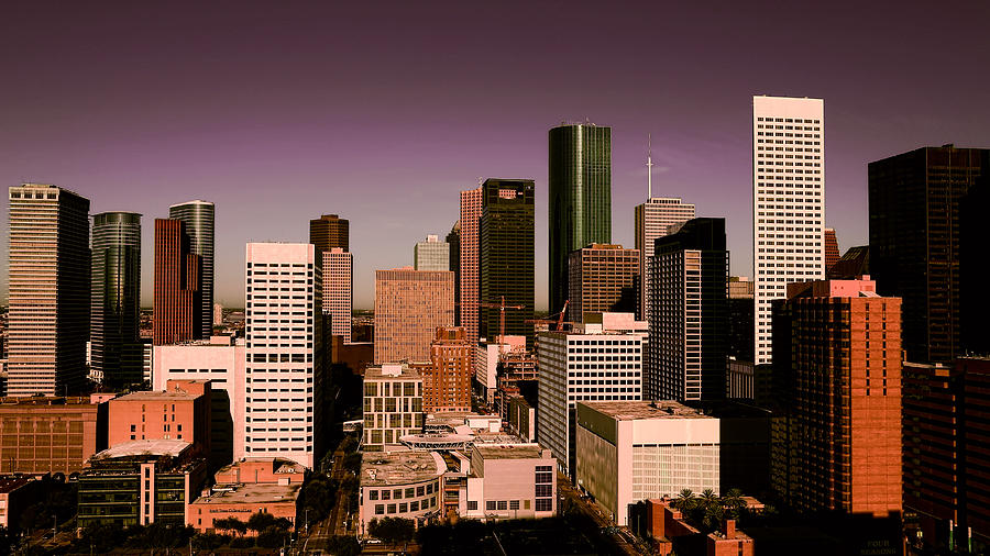 Downtown Houston Evening Photograph by Judy Vincent