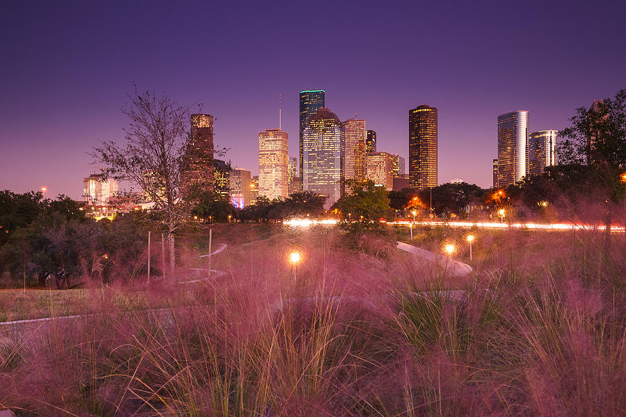Houston Photograph - Downtown Houston Skyline In Twilight by Ellie Teramoto