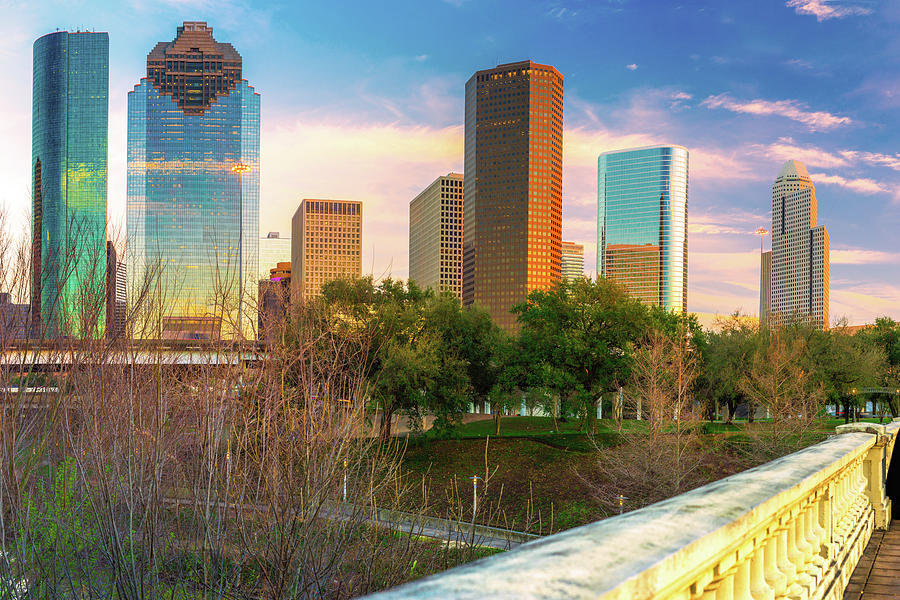 Downtown Houston Texas City Skyline Photograph by Gregory Ballos - Fine ...