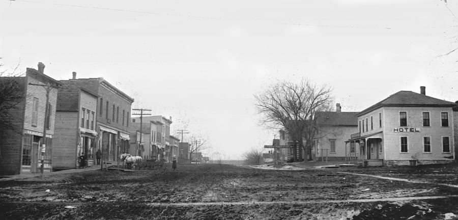 1900 Photograph - Downtown Hudson Iowa by Greg Joens
