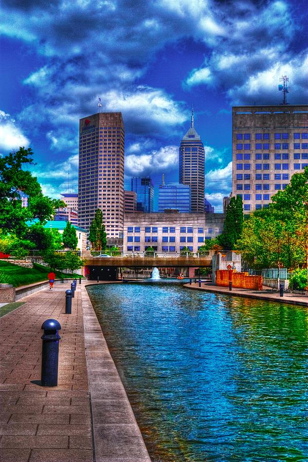 Downtown Indianapolis Canal Photograph by David Haskett II