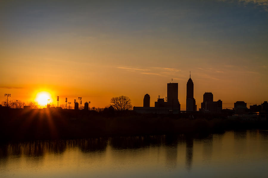 Downtown Indianapolis Sunrise Photograph by Ron Pate