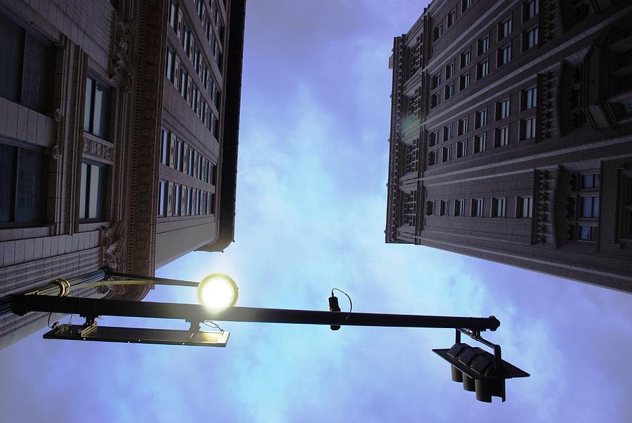 Kansas City Photograph - Downtown Kansas City Street Light by Matt Quest