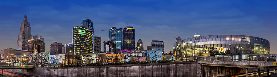 Kansas City Photograph - Downtown KC Pano by Tracy Rollins
