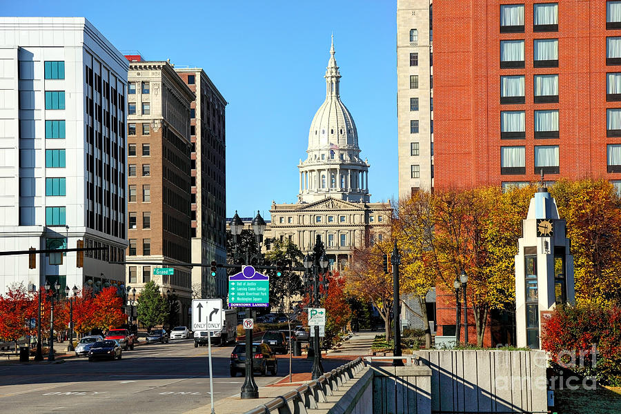 Downtown Lansing and the Michigan State Capitol Photograph by Denis Tangney Jr Fine Art America