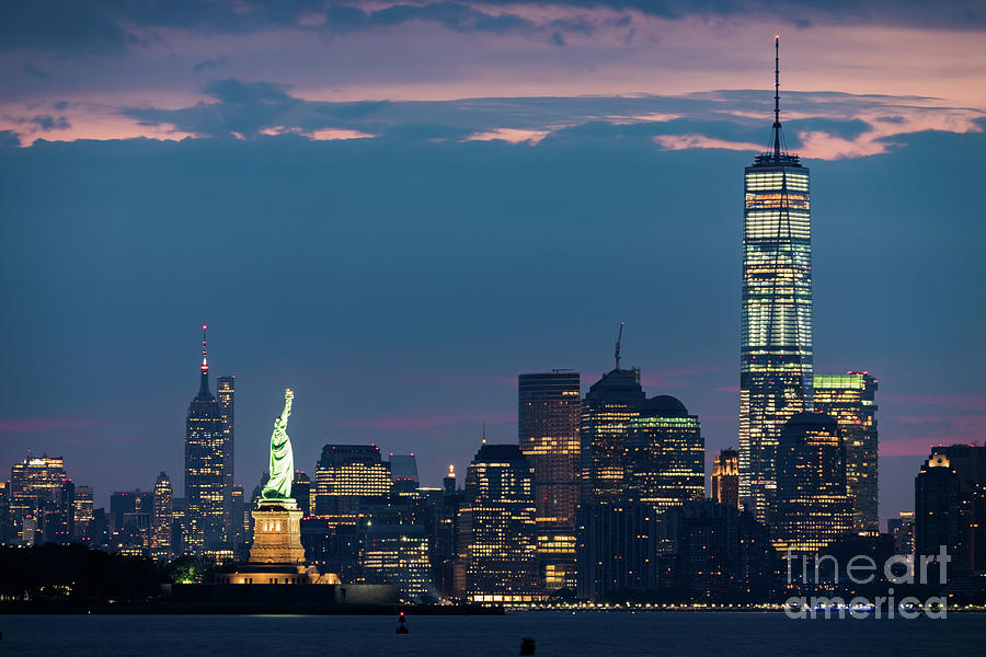 Downtown Manhattan at Dawn Photograph by Zawhaus Photography
