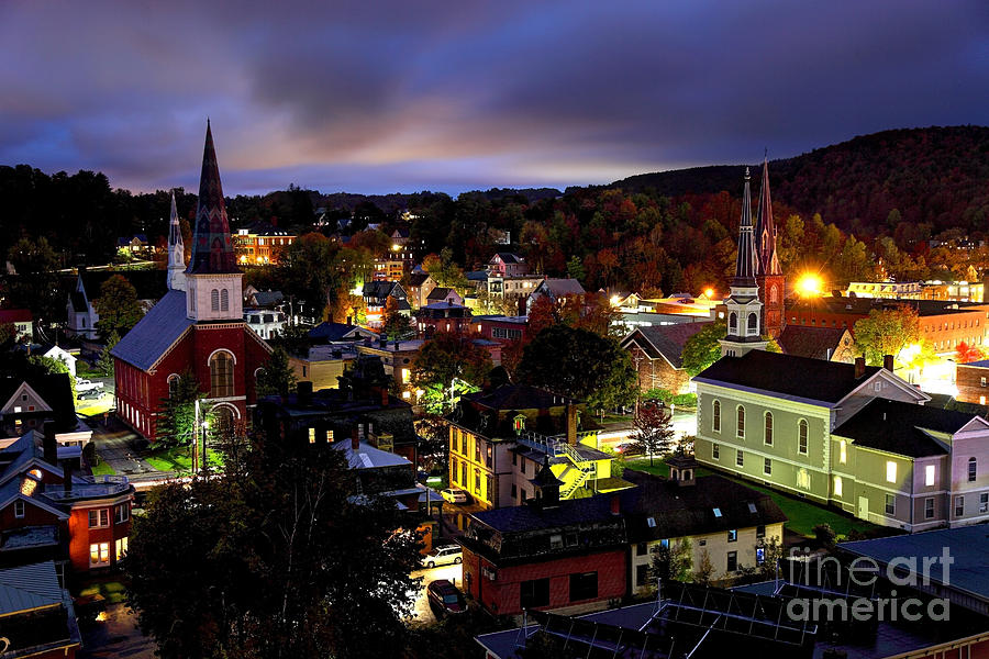 6K stock footage aerial video flying by Montpelier City 