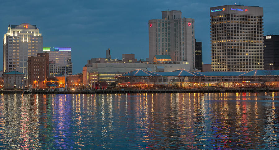 Downtown Norfolk Virginia Skyline Photograph by Jerry Gammon