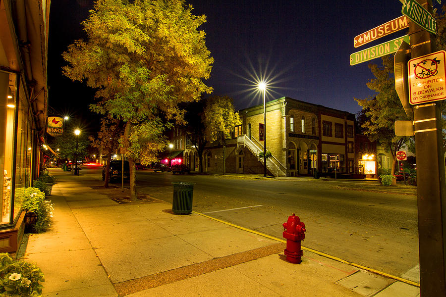 Downtown Northfield at night Photograph by Joe Miller - Pixels