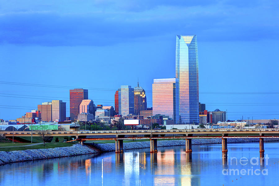 Oklahoma City Photograph - Downtown Oklahoma City Skyline by Denis Tangney Jr