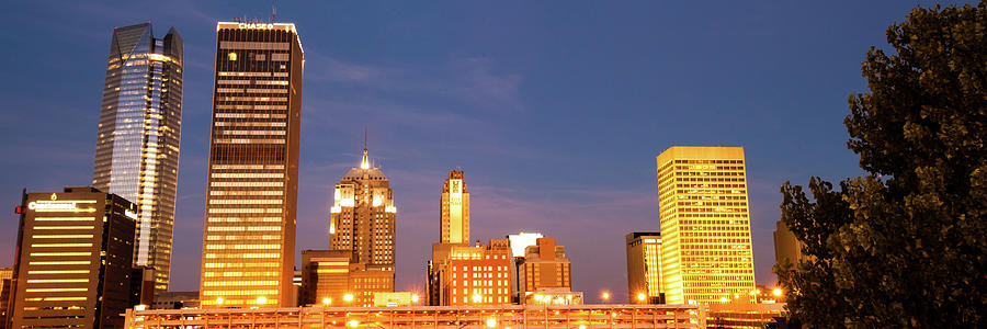 Downtown Oklahoma City Skyline Panorama Photograph by Gregory Ballos ...