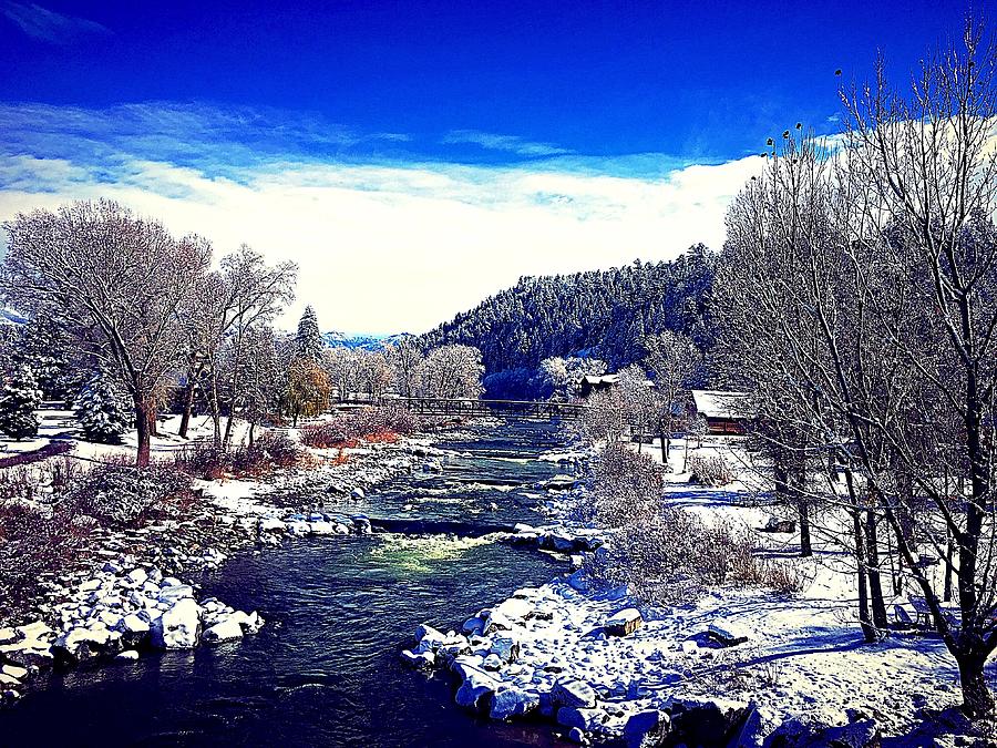 Downtown Pagosa Springs blanketed in snow Photograph by Kayli Postolese