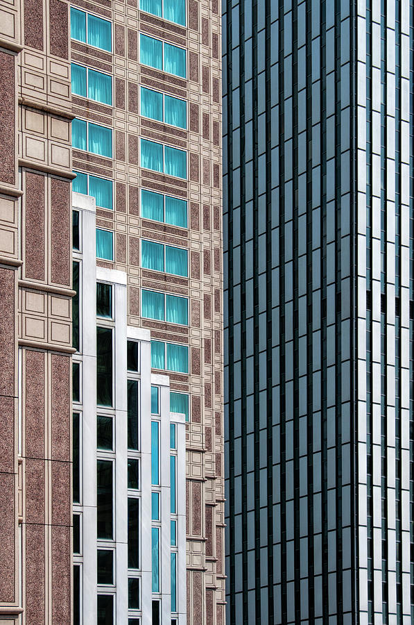 Downtown Pittsburgh Architecture Design - Color Photograph by Mitch Spence