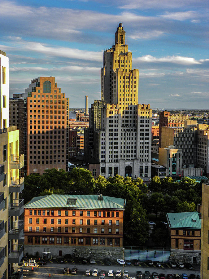 Downtown Providence at Sunset Photograph by Positive Images