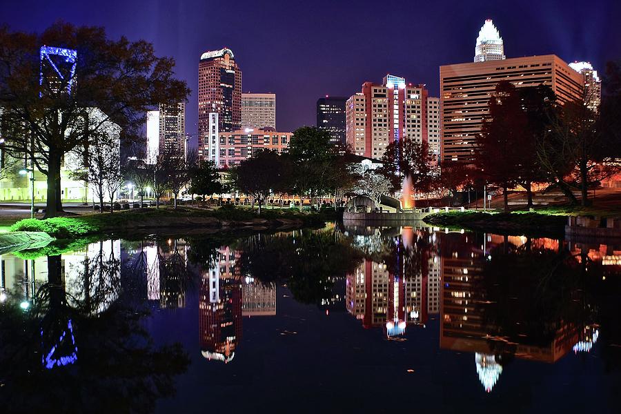 Downtown Reflection Of Charlotte Photograph