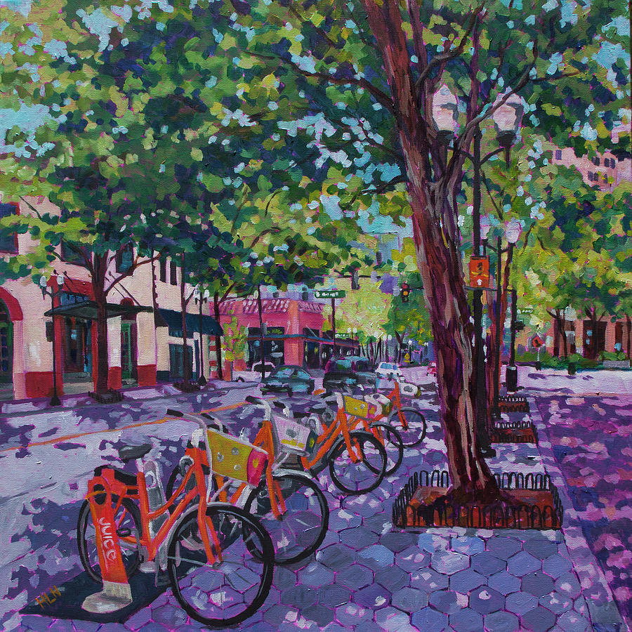 Downtown Ride Painting by Heather Nagy