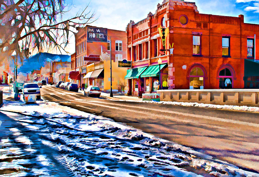 Downtown Salida hotels Photograph by Charles Muhle
