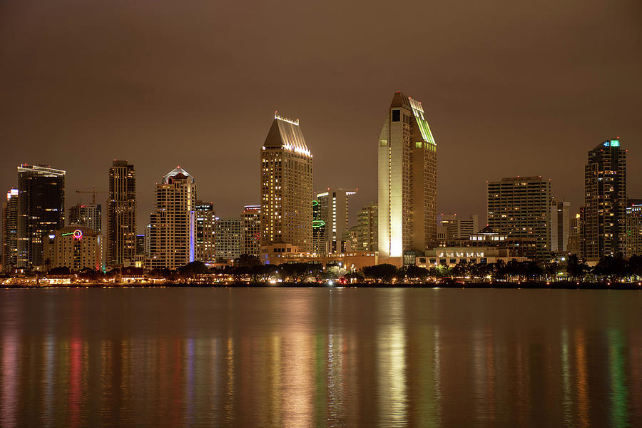 Downtown San Diego California Digital Art by Ted Caplaneris - Fine Art ...