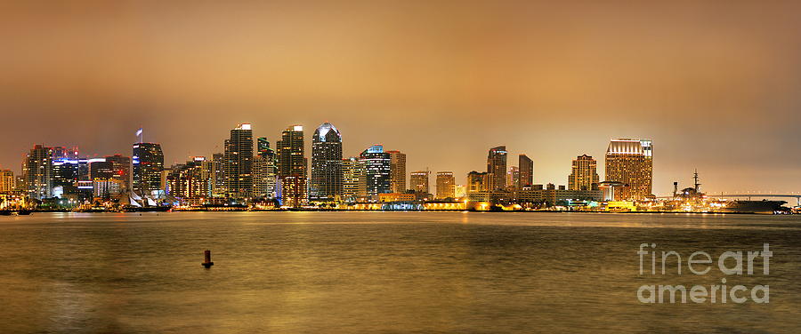 Downtown San Diego into the Evening Photograph by Wernher Krutein